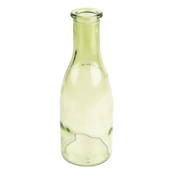 Deko-Flasche, Ø 6cm, 18cm, transparent grün