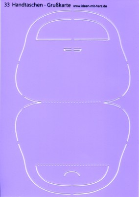 Design-Schablone Nr. 33 "Handtaschen-Grußkarte", DIN A4