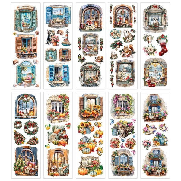 Premium-Transfers, Schöne Aussichten, 10cm x 30cm, farbig, 10 Bogen