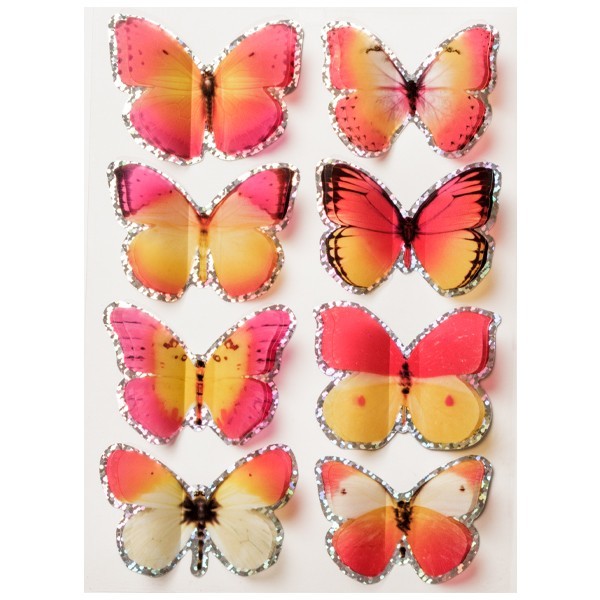 Pop-Up Hologramm-Sticker "Schmetterlinge", Design 18