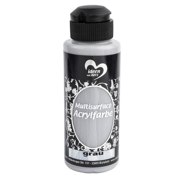 Acrylfarbe "Multisurface", grau, 120ml