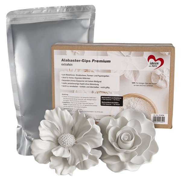 Alabaster-Gips Premium, extrafein, 2,5 kg