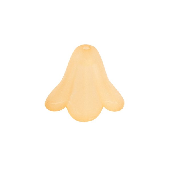 Blütenkelche, gefrostet, 1,3cm x 1,5cm, apricot, 15 Stück