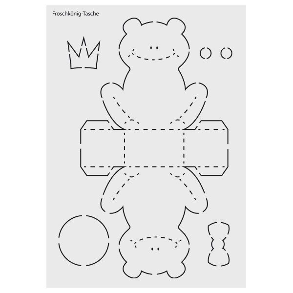 Design-Schablone Nr. 8 "Froschkönig-Tasche", DIN A4
