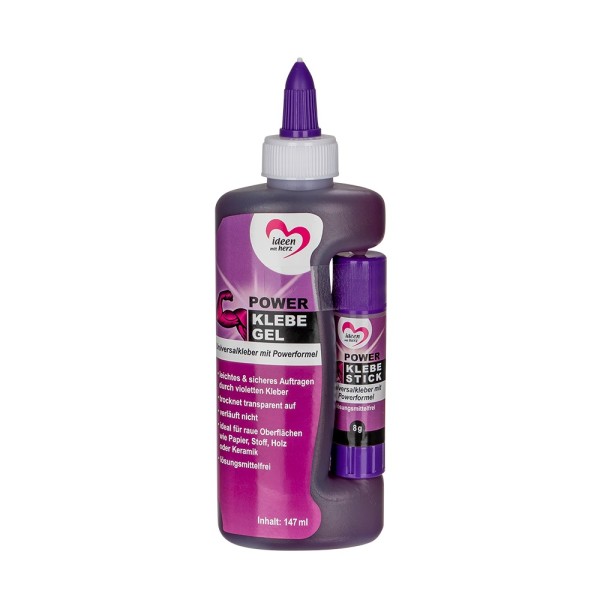 Power Kleber, 147ml Power Klebe-Gel & 8g Power Klebe-Stick