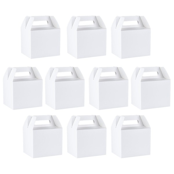 Geschenkboxen, Design 1, 13cm x 11cm x 16,5cm, 250 g/m², weiß, 10 Stück