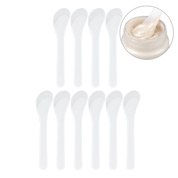 Spatel in Löffelform, 2,6cm x 13cm, weiß, 10 Stück