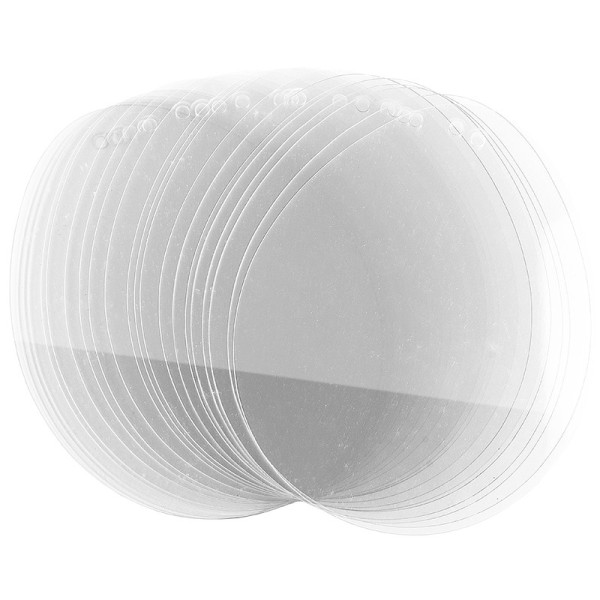 Windradfolien-Scheiben, Ei, 12,4cm x 16cm, transparent, 500µ, 20 Stück