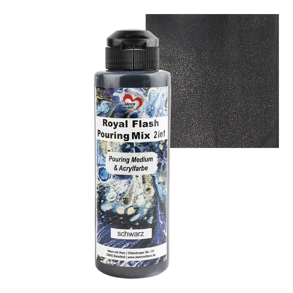 Ideen Mit Herz Pouring Mix 2 In 1 – Colore Acrilico Con Medium Già Miscelato, 180 Ml, Pronto All'uso (Arancione Pastello)