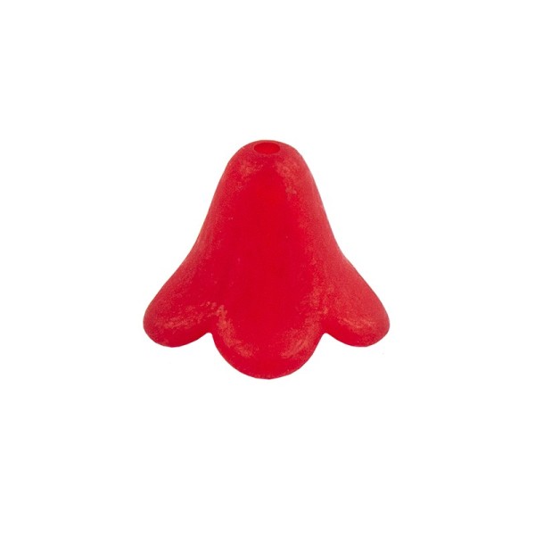Blütenkelche, gefrostet, 1,3cm x 1,5cm, rot, 15 Stück