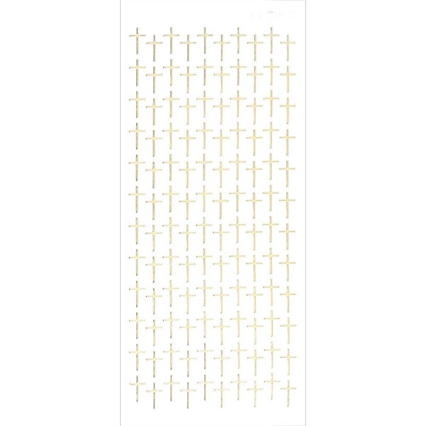 Sticker, Kreuze, Spiegelfolie gold