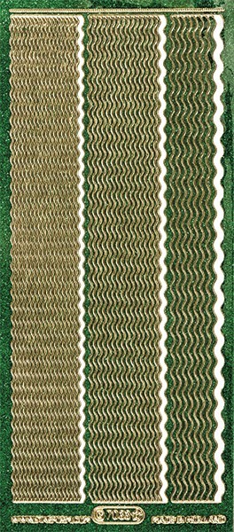 Microglitter-Sticker, Wellen-Linien, 3 Breiten, grün