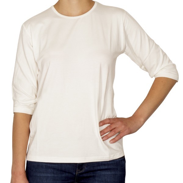 Creative Shirt, 3/4-Ärmel, naturweiß, Größe 36/38