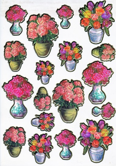 Ultra Gloss Sticker Bogen, Tulpe & Rose