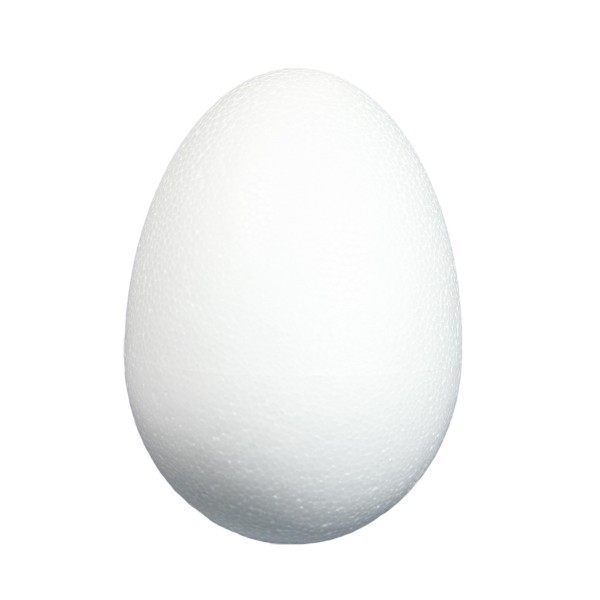 Styropor-Eier, 10cm hoch, Ø 7cm, 5 Stück