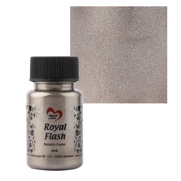 Metallic-Farbe "Royal Flash", zink/taupe, 50ml