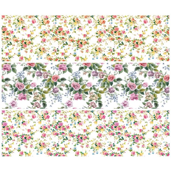Zauberfolien "Mini-Rosen", Schrumpffolien für Ø8cm, 7,5cm hoch, 6 Stück