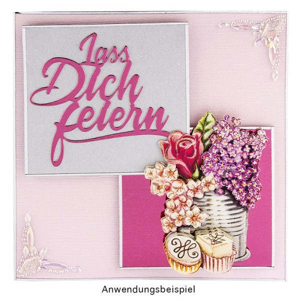 Ideen Mit Herz Stanzschablonen - 3-teiliges Set Mit Schriften Für Bastelprojekte