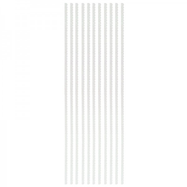 Glitzer-Bordüren "Anna", selbstklebend, 10cm x 30cm, weiß