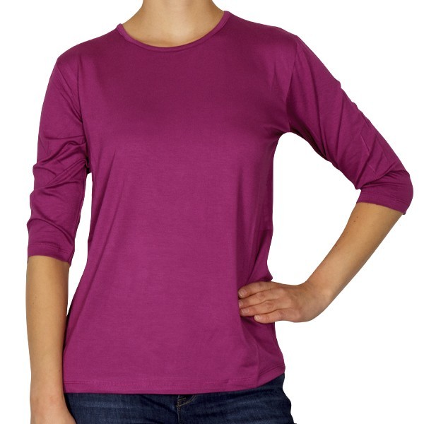 Creative Shirt, 3/4-Ärmel, fuchsia, Größe 36/38