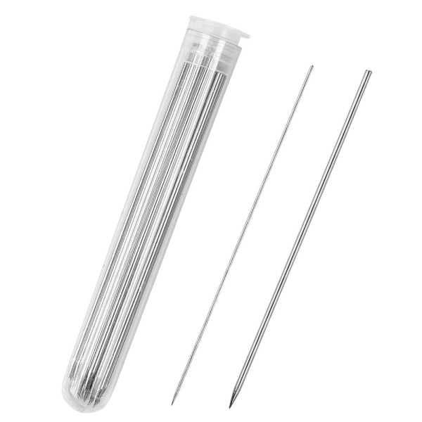 Perlenstech-Nadeln, zur Herstellung von Perlenkanälen, je 9cm lang, in 2 Stärken, 50 Stück
