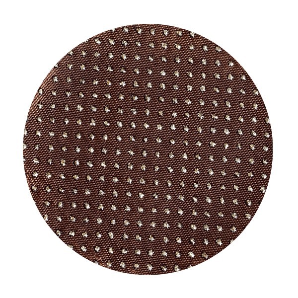 Satin-Kreise, Ø8cm, 50 Stück, Glitzer-Perlen, mocca