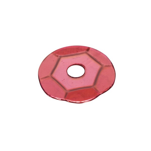 Pailletten, transparent, irisierend, 15 g, Ø6 mm, rot