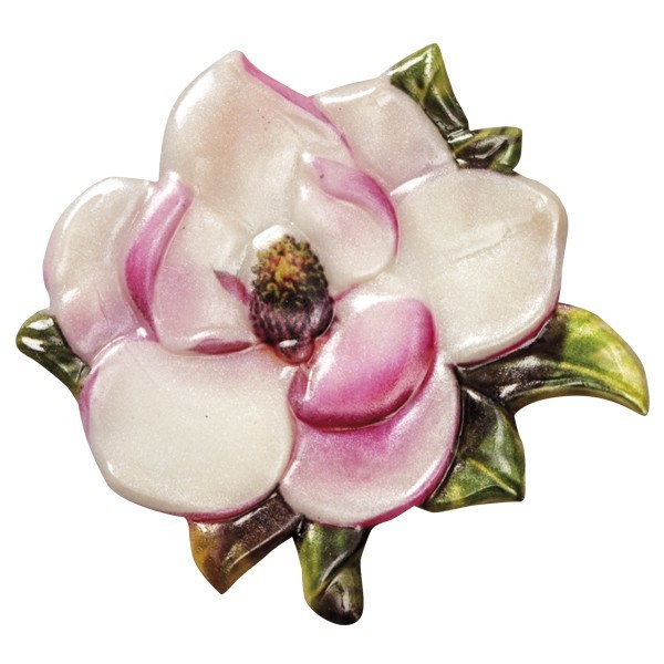 Wachsornament Blütenpracht 2, farbig, geprägt, 7cm