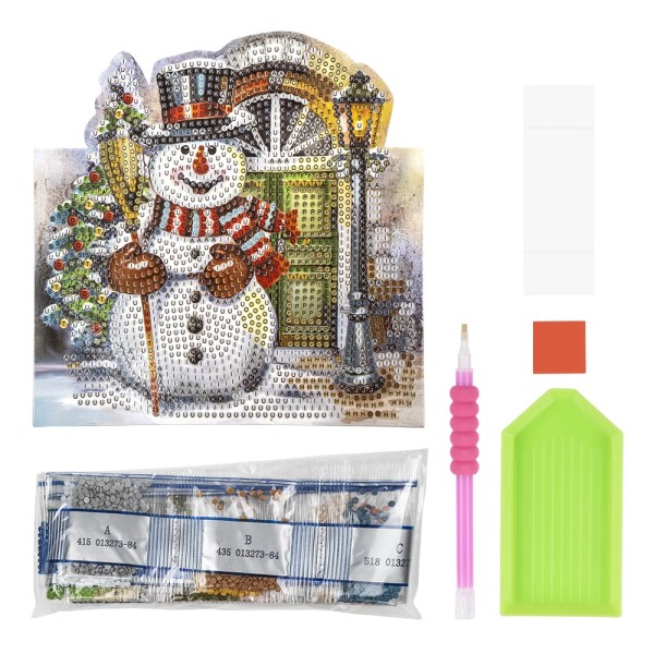 Pavemlo Diamond Painting Set Weihnachten - DIY Bastelset Für Erwachsene Mit Schneemann-Motiv