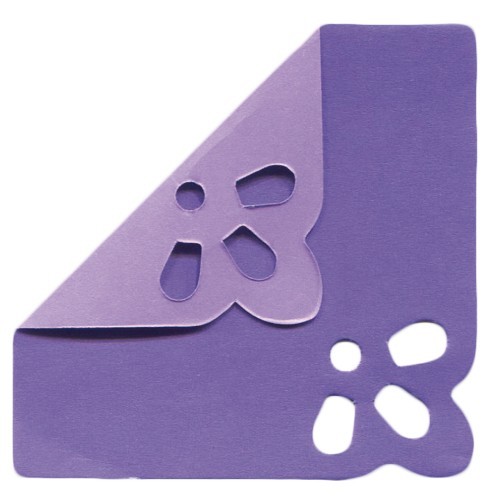 DuoColor Stanz-Faltpapiere, 5 x 5 cm, violett, 2 Ecken, 200 Blatt