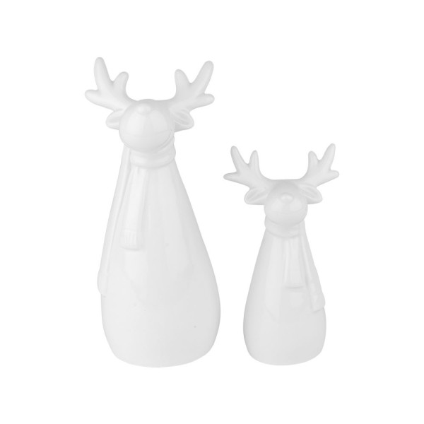 Deko-Figuren, Elche 2, 2 Designs & Größen, weiß, 2 Stück