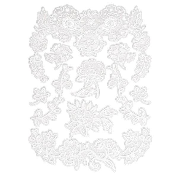 Velours-Stickerbogen, 15cm x 11cm, Ornamentik, Design 1