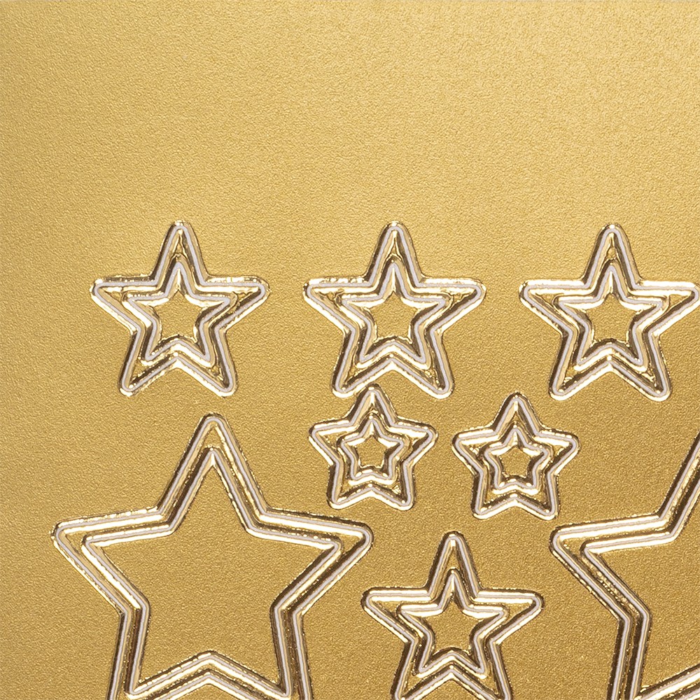 Kreativ Sticker grosse Sterne, gold