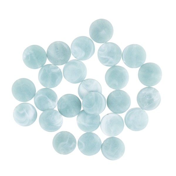 Perlen, Scheiben, Ø 2cm, Jade-Optik, mint, matt, leicht marmoriert, 25 Stück