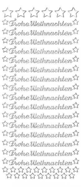 Sticker Frohe Weihnachten, silber
