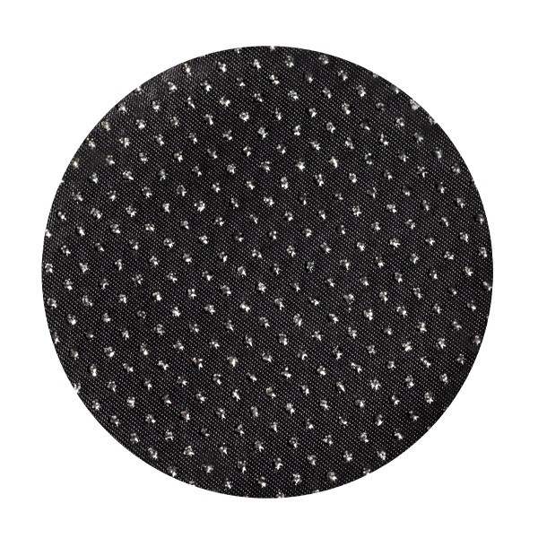 Satin-Kreise, Ø6cm, 50 Stück, Glitzer-Perlen, schwarz