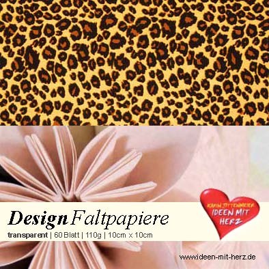 Design Faltpapier, transparent, 10cm x 10cm, 60 Blatt