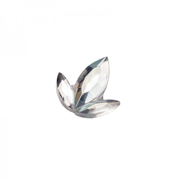Glitzersteine, Lilien, 9 mm, 50 Stück, klar-irisierend