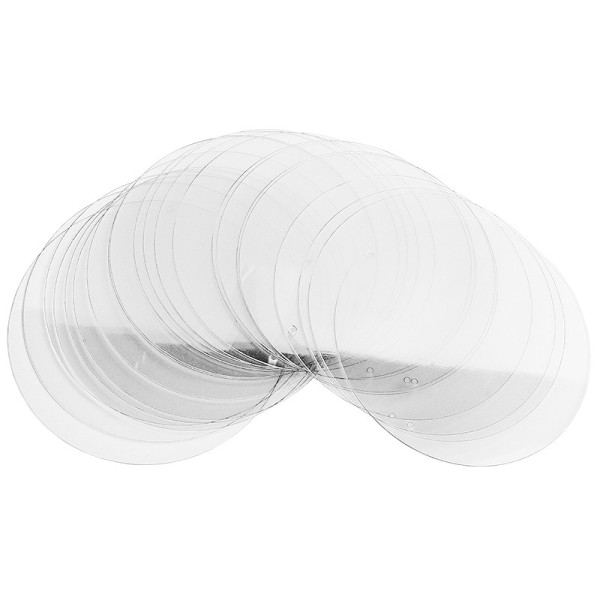 Windradfolien-Scheiben, Ø 14cm, transparent, 500µ, 20 Stück