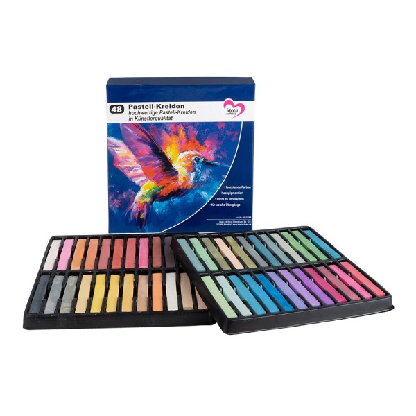 Pastell-Kreide, 48 hochwertige Kreiden, verschiedene Farben