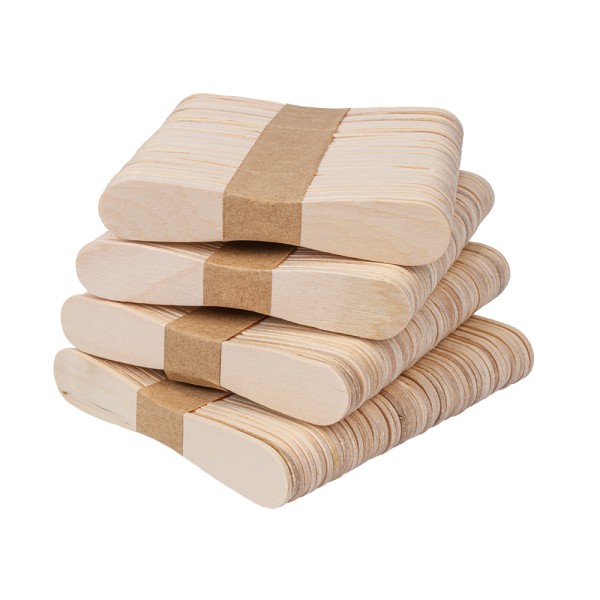 Holzstäbchen, in Wellenform 3, 9,5cm lang, 1,7cm breit, natur, 200 Stück