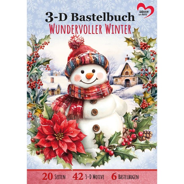 3-D Bastelbuch, Wundervoller Winter, 20 Stanzbogen DIN A4