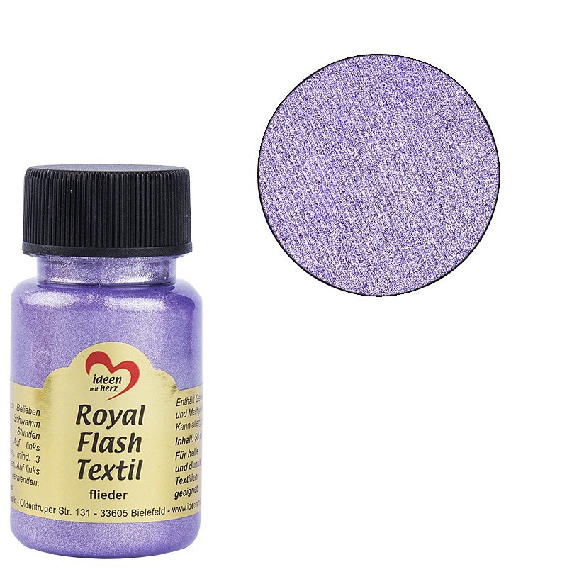 Colore Metallizzato Glitter Royal Flash - Per Tessuti, Oro Giallo, 50 Ml - Foto 2