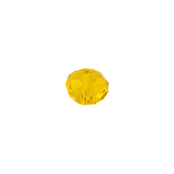 Perlen, Rondelle, facettiert, 1cm x 0,8cm, goldgelb, 15 Stück