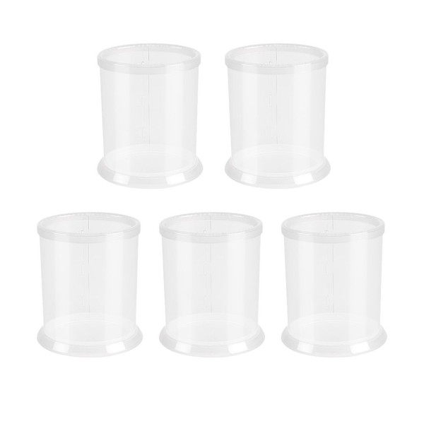 Tisch-Laternen, oval, Laterne & Fuß: 10,5cm x 7,6cm, 12cm hoch, glasklar, 5 Stück