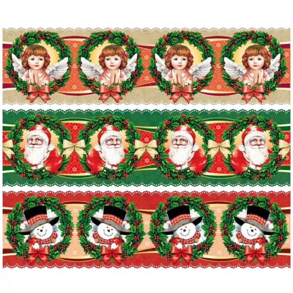 Zauberfolien "Weihnachtsfreude", Schrumpffolien für Ø10cm, 9cm hoch, 6 Stück