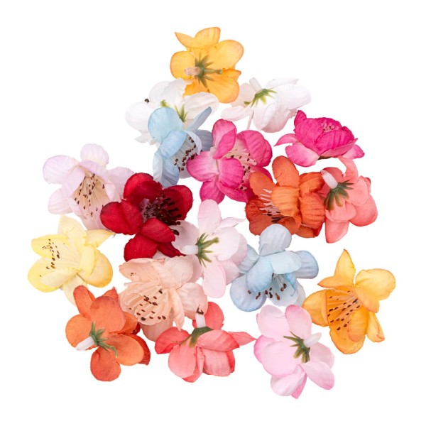 Deko-Blüten, Farbmix 9, Ø 4cm, verschiedene Farben, 18 Stück