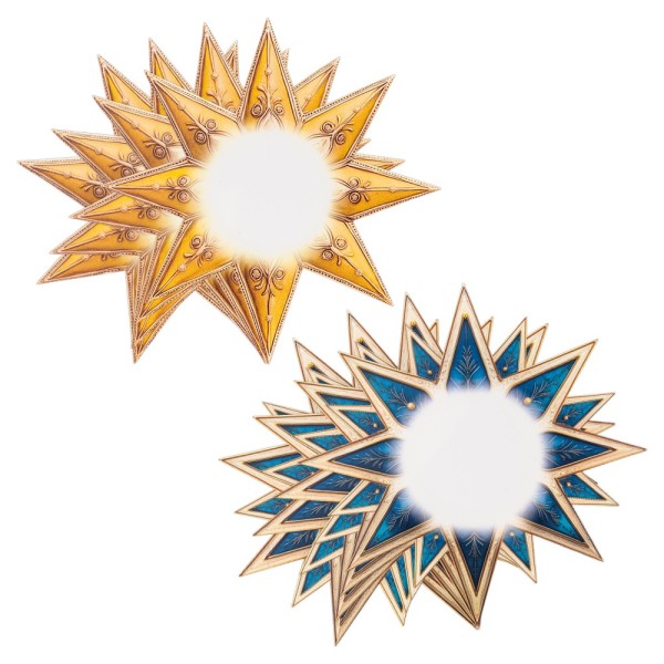 Motiv-Windradfolien, Sterne 2, versch. Größen, 500µ, 2 Designs, 8 Stück