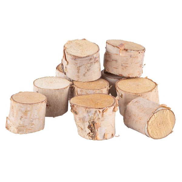 Deko-Holzstämme 2, Ø1,8cm bis 3cm, 1,7cm bis 2cm lang, 10 Stück
