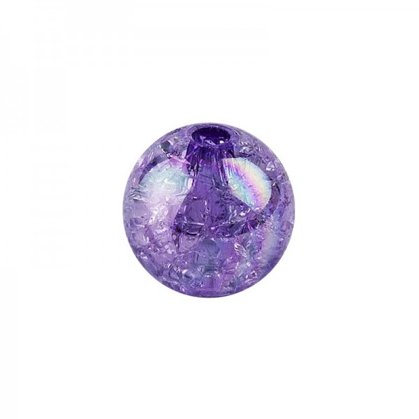 Perlen, Crackle, Ø 6mm, violett-irisierend, 150 Stk.